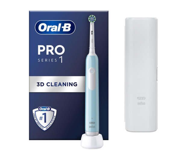 Oral-B Szczoteczka rotacyjna Pro1 (karaibski błękit, z etui) - 1369084 - zdjęcie